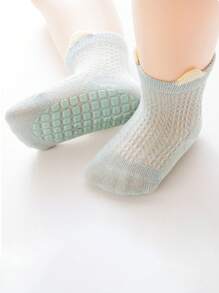 6 Pairs Of Spring And Summer Anti Slip Socks For Infants Aged 0-3, Mesh Socks