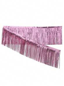 1pc 3M Aluminum Foil Tassel Banner - Luxury Metallic Streamers For Birthdays, Weddings, Parades And Festive Decorations - Multicolor Multi-Purpose Hanging Decoration, Holiday Decorative Banners, Elegant Party Backgrounds, Durable Festival Decorations,Party Decor