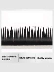 GLAM&NEED 12 Rows C/D Curled Wet Look Fake Eyelash Clusters, Type A, Suitable For Cosplay, Cartoon, Lightweight Demon Spiky Styles, Soft Strip Lashes, Mink Fluffy, Individual, Russian Voluminous, Natural Pre-Fanned Lash Clusters, Eyelash Accessories, Makeup Tools, Suitable For Daily, Christmas, Home, Lash Technicians, Salons, 0.07mm, 8-15mm Lash Clusters, Fake Eyelash Clusters, Individual Lashes, False Eyelashes - D - View 5