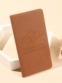 1pc-Car Registration And Insurance Card Holder, Car Document Holder For Cards, Driver License & Other Essential Documents - Multicolor - View 13