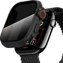 Apple Watch Case, Privacy Apple Watch Case Compatible With Apple Watch Series 10/9/8/7/6/5/4/Series SE2/SE , Privacy Tempered Glass Screen Protector,[Anti-Peeping] Full Coverage PC Hard Cover Bumper Compatible With Apple Watch Series (Black 40mm/41mm/42mm/44mm/45mm/46mm)