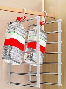 Tendedero portátil de almacenamiento, perchero multiusos de pantalones tipo escalera, percha plegable de acero inoxidable para pantalones con ganchos que no dejan marcas, estante de almacenamiento de pantalones multicapa sin dolor (autoensamblaje requerido, fácil instalación y funcionamiento), adecuado para pantalones, zapatos, vaqueros, botas, faldas