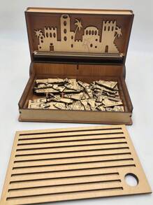 1Set Easter Wooden Holy Week Book Playset Holy Week Gift Teaching Aid Family Gift Retro Easter Heirloom DIY Easter Resurrection Scene Decor Handmade Vintage Easter Story Display Home Decor Gifts Birthday Graduation