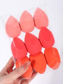 9pcs Multi-Color Makeup Sponges, Suitable For BB Cream, Foundation, Setting Powder To Create Flawless Complexion. Also Can Be Used With Concealer, Blush, Eyeshadow. Expands When Wet, Latex-Free, Dual-Use Wet & Dry, Fits All Skin Types.