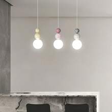 1pc moderne minimalistische kalebasvormige LED-plafondlamp met 3-kleuren veranderende functie - Perfect voor het decoreren van woonkamer, slaapkamer en gang, geen schakelaar, geen afstandsbediening