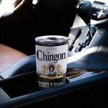 1 Pc Mexico Chingon Mark 20oz Stainless Steel Insulated Cup With Lid Flat Bottom - Insulated, Shattered, Leak Proof - Reusable, Multipurpose, Hand Washable Only - Perfect For Coffee, Outdoor - Unique Gift For Family And Friends Back To School