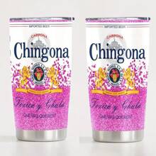 1 Pc Mexico Chingon Mark 20oz Stainless Steel Insulated Cup With Lid Flat Bottom - Insulated, Shattered, Leak Proof - Reusable, Multipurpose, Hand Washable Only - Perfect For Coffee, Outdoor - Unique Gift For Family And Friends Back To School