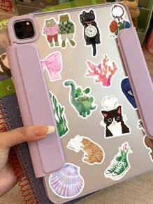 50 件水彩童话贴纸唯美卡通贴纸适用于水瓶笔记本电脑吉他滑雪板剪贴簿手机防水 DIY 贴纸儿童玩具