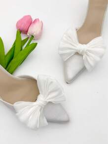 New Detachable Linen Bow Shoe Decorations Charms For High Heels & Sandals