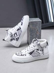 男士休闲运动鞋，防滑运动滑板鞋，百搭款式适合学生，四季皆宜 - 白色 - 查看 2