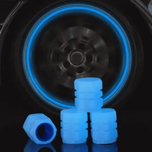 Luminous Valve Caps Fluorescent Night Car Tire Valve Caps Motorcycle Bike Glowing Decor Wheel Nozzles Tyre Cap Car Accessories