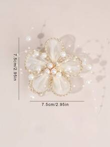 2/4 chiếc kẹp tóc lưới hoa, kẹp tóc ngọc trai giả thanh lịch cho bé gái, phù hợp cho sử dụng hàng ngày và các dịp lễ, phụ kiện tóc thiết yếu cho bé gái. - kẹp tóc hoa - Xem 11