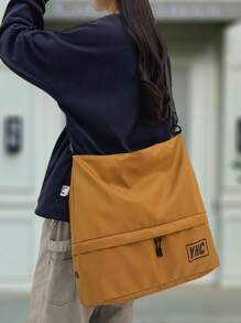 Tote Bag, Shoulder Bag For Men, Cloth Bag, Shopping Bag, Men's Shopping Bag, Beach Bag, Reusable Bag, Travel Bag, Suitable For University, School, Outdoor, Holiday, Essential, Lightweight, Large Capacity, Autumn, Christmas, Shopping, Laptop Bag, Thanksgiving, Winter, Wallet, Storage Bag, Gym Bag, Black, Hiking, Multifunctional, Outdoor, Fashion, Casual, Travel, Gift For Friends, Valentine's Day, Peach Tree - Multicolor - View 5