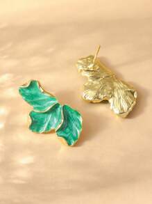 2pcs White Geometric Floral Earrings - Casual Elegant Luxury Design Women Earrings