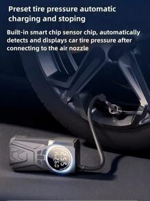 1pc 150PSI 500A Jump Starter With Air Compressor, 5 In 1 Function Digital Car Tire Inflator Jump Box Battery Pack, Portable Car Battery Charger For 10L Gas Or 6.0L