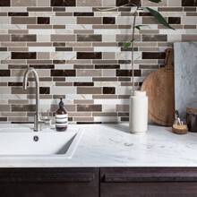 5/10 piezas de azulejos adhesivos de 12"X12" fáciles de limpiar para pared y ducha - Azulejos flexibles autoadhesivos de gel suave 3D impermeables para cocina, baño, decoración del hogar y decoración festiva