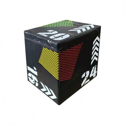 3 In 1 Plyo Jump Box, Soft Jumping Box For Excerise Training,High-Density Foam And Wood Board Plyometric Jump Box For Home Gym,Weight Capacity 1000LB