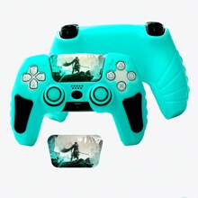 Funda protectora TOPWOLF de silicona para el controlador PS 5, con anillo anti-polvo para el joystick, accesorio P5 - funda de silicona ps5 - Ver 7