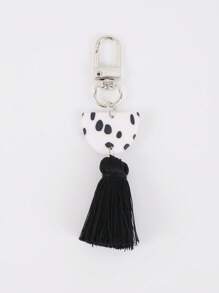 1pc Contrast Color Polyester Key Chain, Unique Tassel Accessory, Elegant Gift For All Seasons