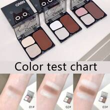 QMN Paleta de contorno del cielo nocturno, 3 colores de polvos naturales para esculpir y contornear, resistente al agua y al sudor, ligero y de larga duración, iluminador mate y brillante, realza la lisura facial, da forma a los contornos faciales
