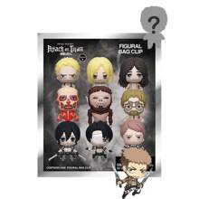 Crunchyroll 1 pieza Llavero de personaje de anime 3D de la serie oficial de Ataque a los Titanes, bolsa ciega de misterio con uno de los personajes sorpresa, accesorio para mochila, teléfono celular, estuche para lápices, colgante, para sorprender a fans, familia y amigos en cumpleaños y aniversarios, accesorio para coche