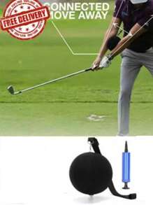 1pc Golf Swing Plane Training Ball With Air Pump - Multicolor - View 5