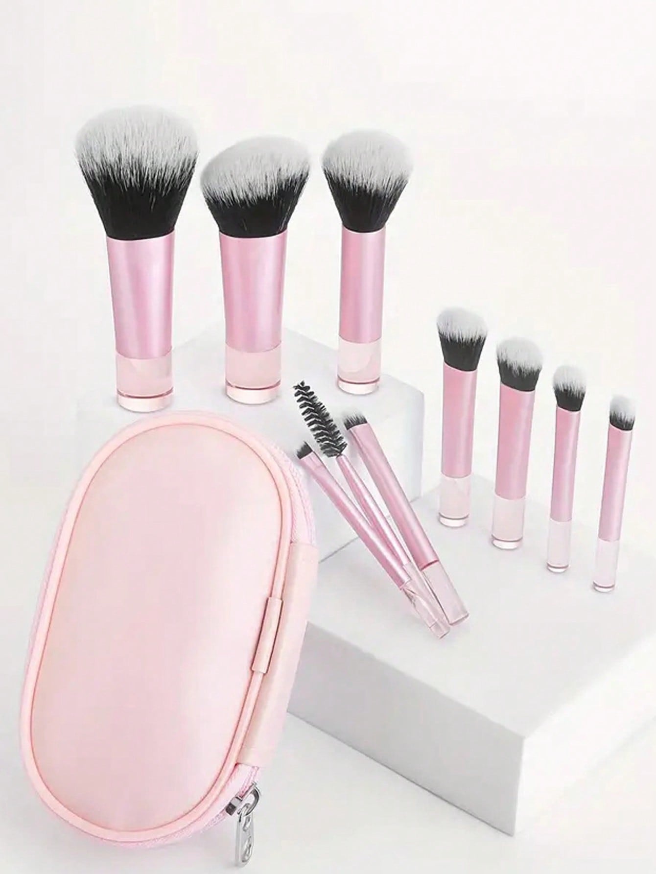 10 قطع فرشاة مكياج صغيرة محمولة لكل من البودرة الف...