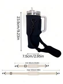 1Pc 40oz Accessories, Cup Cover/Storage/Organization, Diving Material Cup Cover, Car Handle Cup Protective Cover, Diagonal Strap Adjustable Strap, Suitable For Outdoor Travel, Fitness, Daily Use. Outdoor Travel, Fitness, Daily Use. - Multicolor - View 6