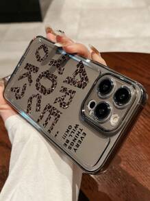 1 件豹纹英文字母图案 TPU 透明黑色软手机壳适用于 iPhone 16/11/12/13/14/15/15Pro/15Plus/15ProMax/7Plus/8Plus/X/Xs/Max/Xr/12Pro/13Pro/14Pro/11ProMax/12ProMax/13ProMax/14ProMax/14Plus/7/8/16Pro/16Plus/16ProMax - 無色 - 查看 4