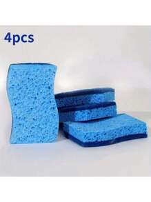 12/6/4pcs Non-Scratch Scrub Sponges,Sponges For Cleaning Kitchen,Bathroom, And Household, Non-Scratch Sponges Safe For Non-Stick Cookware,12 Scrubbing Sponges