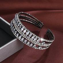 1pc Micro-Inlay Super Shiny Cubic Zirconia Bangle, High-End Design Fashion Bracelet For Daily Wear, Dates, Parties, Weddings - S61973 - View 18