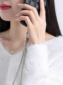 1 件全水钻手机挂绳，配有水钻吊坠、钥匙扣和钥匙圈手机带 - 彩色 - 查看 7