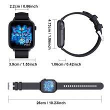 GWENLAND Smartwatches para hombres y mujeres, dispositivos de comunicación inalámbrica, con capacidad de disparo remoto, adecuado para deportes y fitness, modo deportivo, podómetro, distancia y talla grande de 100 modos deportivos, smartwatch resistente al agua IP68