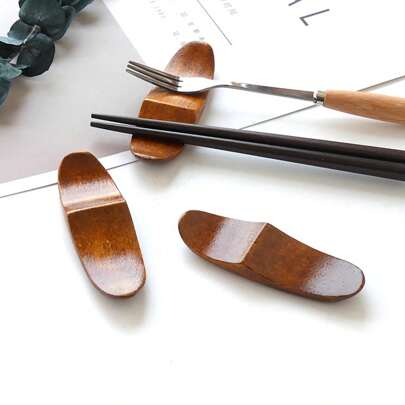 Wooden Chopstick Holder, 2-In-1 Wooden Chopstick & Spoon Holder, Suitable For Hotel & Restaurant Use