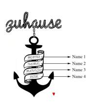 1pc Customizable Name Canvas Art Poster, Anchor Pattern, Frameless Modern Wall Decor For Rooms, Living & Dining Areas - Ideal Personalized Gift For Home And Family Gifts Birthday Graduation