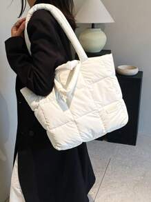 Casualowa, nowa, modna damska torba typu tote, uniwersalna, minimalistyczna, duża, miękka torba na ramię do codziennego użytku, odpowiednia do biura, dojazdów do pracy, studentów, torebka z płótna na każdą okazję