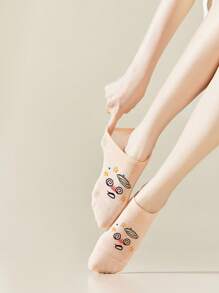 1/3/5/10 par niewidocznych skarpetek damskich, krótkie skarpetki, białe skarpetki, skarpetki damskie, śliczne skarpetki, skarpetki dziewczęce, czarne skarpetki, detale z kreskówek, oddychająca konstrukcja z otworami prowadzącymi, odprowadzanie wilgoci, miękkie i gładkie, odpowiednie na różne święta, sport, wypoczynek, biznes i inne codzienne ubrania, można nosić przez cały rok, kombinacje kolorów są losowe.