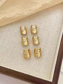 6 sztuk/zestaw Nile Princess Style Gold Tone Eleganckie spinki do włosów, egzotyczne akcesoria do włosów