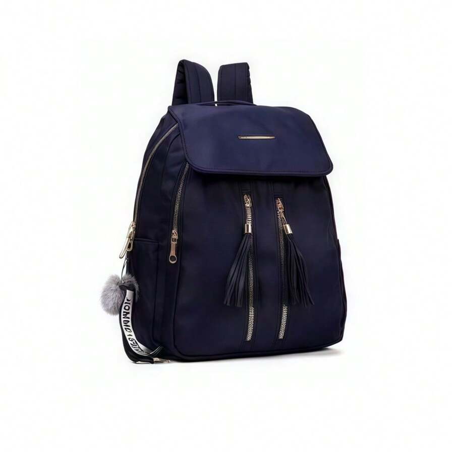 Women's Oxford Backpack With 4 Waterproof Compartments - 藏蓝色 - 查看 1