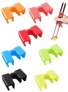 10 件/2 包可重复使用筷子架，训练筷子辅助装置，适合初学者和学习者快速掌握筷子使用（推荐青少年和成人使用），学校用品 - 彩色 - 查看 5