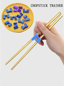10 件/2 包可重复使用筷子架，训练筷子辅助装置，适合初学者和学习者快速掌握筷子使用（推荐青少年和成人使用），学校用品 - 彩色 - 查看 3