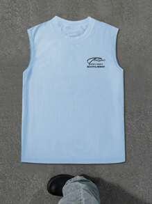 Lonblece Summer Sleeveless Tank Top For Men, Fashionable Brand Element Sports Tank Top