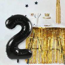 1/2 件黑色数字气球 40 英寸 1-80 数字铝膜气球适用于生日派对、周年纪念日等派对室内外装饰,营造派对氛围 - 黑色 - 查看 14