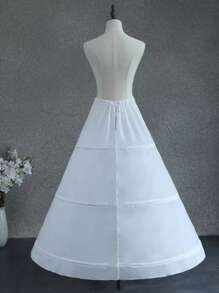 Bridal Crinoline Hoop Skirt Extender, Extra Fluffy With Boning, Lining For Wedding Gowns, Lolita Costume, Adjustable Waist Petticoat Fall Clothes For Women