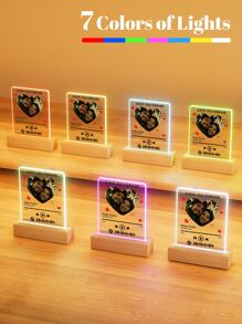 1 đèn ngủ LED tùy chỉnh, bảng nhạc LED tùy chỉnh có ảnh và đế gỗ, đèn LED cá nhân hóa có ảnh và bài hát, bảng ảnh nhạc acrylic cá nhân hóa, đèn ảnh nhạc tùy chỉnh, quà tặng bảng ảnh nhạc, bảng nhạc phát sáng, quà tặng ngày Valentine, quà tặng cặp đôi, quà kỷ niệm 1 năm ngày cưới, quà tân gia, quà Giáng sinh cho bạn trai/bạn gái/vợ/chồng. - Tiểu Phương 1p+âm nhạc tình yêu 2 - Xem 4