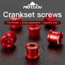 5 件装山地自行车链轮螺栓，公路自行车彩色铝合金链轮螺丝，折叠自行车单/双链轮工具