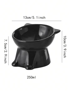 1 件猫/狗爱好者礼物和狗/猫妈妈爱宠物碗，猫爱好者和猫妈妈爱碗，可爱塑料碗，狗爱好者和狗妈妈爱水碗，猫/狗爱好者礼物和狗/猫妈妈爱宠物护颈高脚斜碗，防止翻倒 - 彩色 - 查看 6