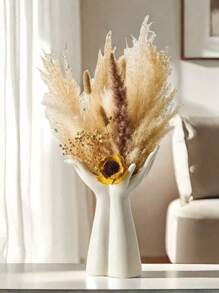 White Hand Vase, Arm Bud Vase Cute Unique Bohemian Minimalist Feminine Shape Aesthetic Decoration Modern Nordic Style Home Living Room Office Decoration Festival Decoration Gifts Birthday Graduation Home Decor Room Decor Flower Vase Glass Vase