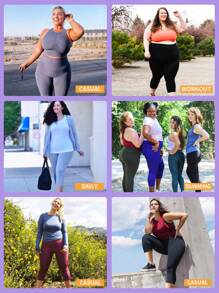 3 Packungen Caprileggings in Große Größen für Damen - dehnbar Gr. XL-5XL mit Bauchkontrolle, hoher Taille, Spandex Workout Yoga Hosen