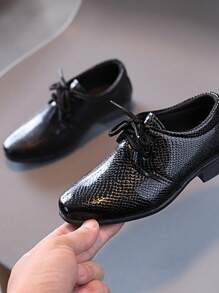 Boys' Fashion Party Loafer Shoes, Casual Comfortable - Black - View 2